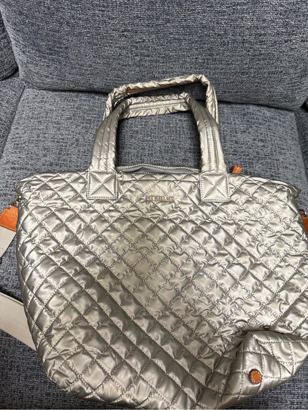 MZ WALLACE Quilted Metallic 
Tote Bag